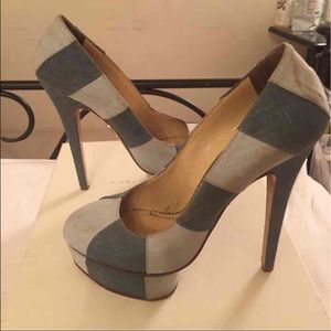 COPY - Charlotte Olympia denim Priscilla In Strip…